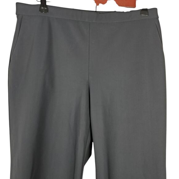 Theory Womens Tapered Dart Ponte Pant Sz L Black Pull On Cropped Pockets Stretch - Picture 8 of 16